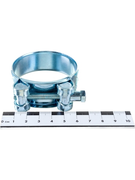 Силовой хомут Nord-Yada Д: 52-55 мм, Ш: 22 мм, Т: 1,2 мм, болт: М6х55, оцинкованная сталь 905994