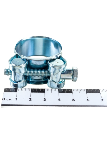 Силовой хомут Nord-Yada Д: 32-35 мм, Ш: 20 мм, Т: 0,8 мм, болт: М6х50, оцинкованная сталь 905988