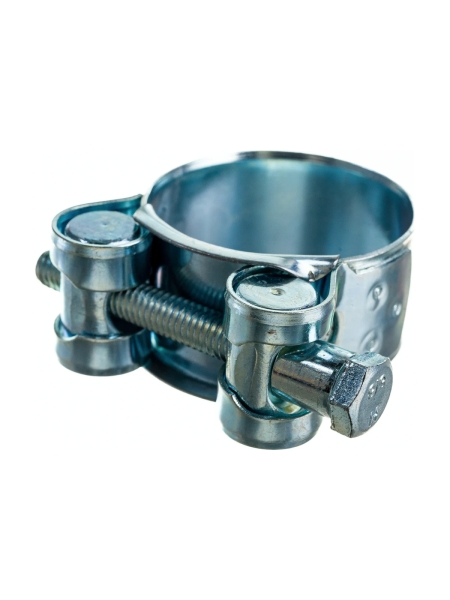 Силовой хомут Nord-Yada Д: 32-35 мм, Ш: 20 мм, Т: 0,8 мм, болт: М6х50, оцинкованная сталь 905988