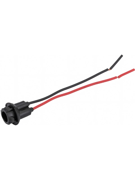 Патрон Nord-Yada под лампу W5W T10 с проводами, резина 904362