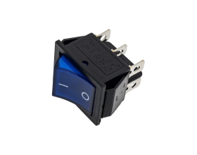 Клавиша Nord-Yada 250V 15А синяя с подсветкой (6контактов) ON-OFF (2шт в упаковке) 905457