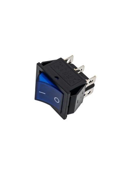 Клавиша Nord-Yada 250V 15А синяя с подсветкой (6контактов) ON-OFF (2шт в упаковке) 905457