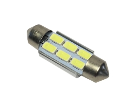 Светодиод Nord-Yada 12V T11x36-S8.5 (6SMD size 5730) (CANBUS c рад-ром) C5W 1.92W 72lm белый 2 шт. 904603