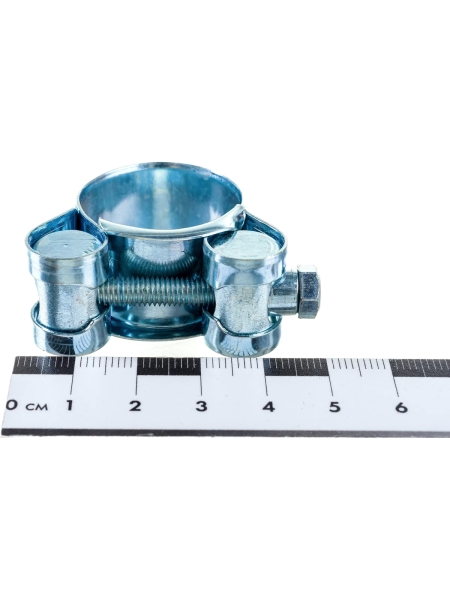 Силовой хомут Nord-Yada Д: 23-25 мм, Ш: 18 мм, Т: 0,6 мм, болт: М5х40, оцинкованная сталь 905984