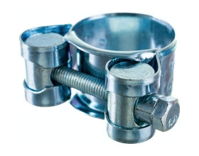 Силовой хомут Nord-Yada Д: 23-25 мм, Ш: 18 мм, Т: 0,6 мм, болт: М5х40, оцинкованная сталь 905984