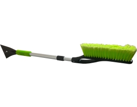 Щетка-сметка Nord-Yada с мягкой ручкой и скребком, 113 см телескопическая ручка, распушенная щетина 908336