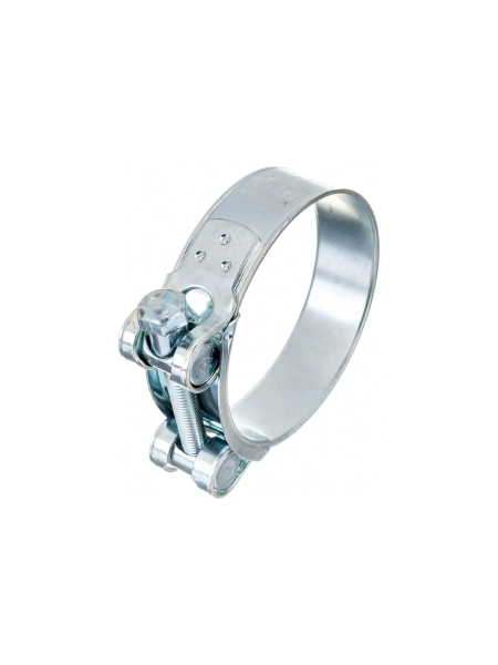 Силовой хомут Nord-Yada Д: 74-79 мм, Ш: 24 мм, Т: 1.5 мм, болт: М8х70, оцинкованная сталь 906000