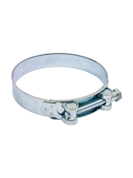 Силовой хомут Nord-Yada Д: 131-139 мм, Ш: 26 мм, Т: 1,7 мм, болт: М10х85, оцинкованная сталь 906008