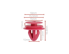 Клипса крепежная для а/м Hyundai, KIA обшивки двери 8231527000 10 шт в 1 уп Nord-Yada 909459