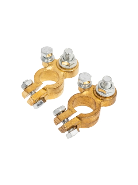 Клемма АКБ Nord-Yada латунь 2шт усиленная грузовая болт М10 ТМ Nord YADA 909359