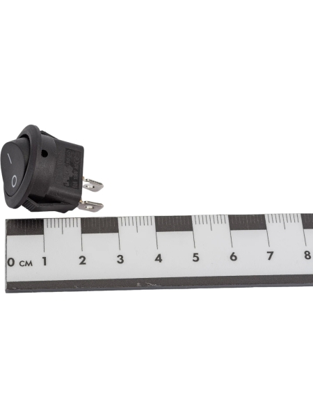 Круглая клавиша Nord-Yada 250V 6А черная (2контакта) ON-OFF (2шт в упаковке) 905484