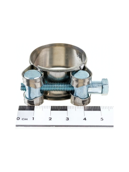 Силовой хомут Nord-Yada Д: 32-35 мм, Ш: 20 мм, Т: 0,6 мм, болт: М6х50, нерж. сталь 902879