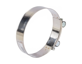 Силовой хомут Nord-Yada Д: 104-112 мм, Ш: 24 мм, Т: 0,8 мм, болт: М8х80, нерж. сталь 902896