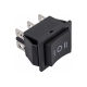 Клавиша Nord-Yada 250V 16А с нейтралью черная (6контакта) ON-OFF (2шт в упаковке)-ON 905453