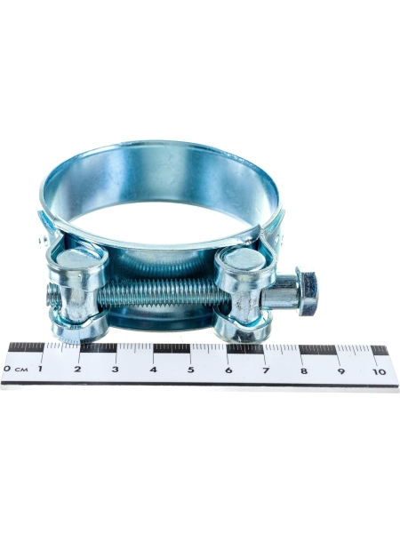 Силовой хомут Nord-Yada Д: 65-70 мм, Ш: 22 мм, Т: 1,2 мм, болт: М6х55, оцинкованная сталь 905998