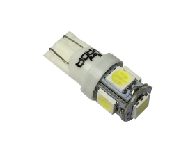 Светодиод Nord-Yada 12V T10-5 SMD (size 5050) W5W белый 0.48W 30lm 2 шт. 902399