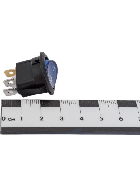 Круглая клавиша Nord-Yada 12V 20А синяя с подсветкой (3контакта) ON-OFF (2шт в упаковке) 905480