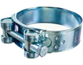 Силовой хомут Nord-Yada Д: 64-67 мм, Ш: 22 мм, Т: 1,2 мм, болт: М6х55, оцинкованная сталь 905997