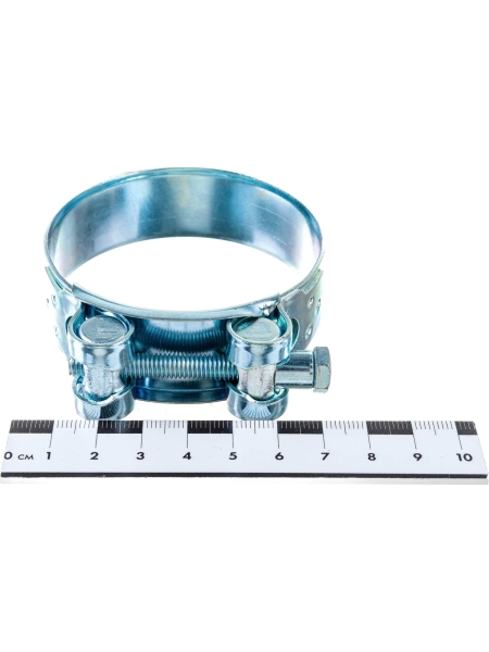 Силовой хомут Nord-Yada Д: 64-67 мм, Ш: 22 мм, Т: 1,2 мм, болт: М6х55, оцинкованная сталь 905997