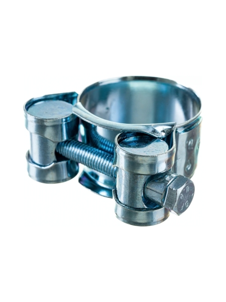 Силовой хомут Nord-Yada Д: 26-28 мм, Ш: 18 мм, Т: 0,6 мм, болт: М5х40, оцинкованная сталь 905985