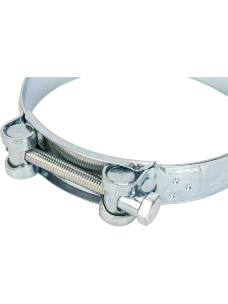 Силовой хомут Nord-Yada Д: 113-121 мм, Ш: 24 мм, Т: 1,5 мм, болт: М8х75, оцинкованная сталь 906006