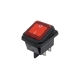 Клавиша Nord-Yada 250V 15А красная с подсветкой (4контакта) ON-OFF (2шт в упаковке) ВЛАГОЗАЩИТА 905941
