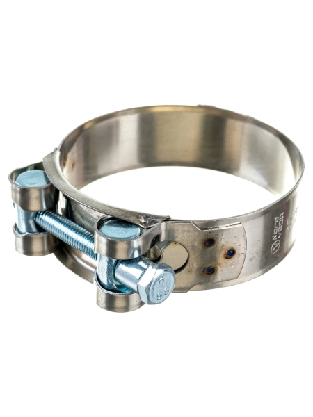 Силовой хомут Nord-Yada Д: 27-29 мм, Ш: 18 мм, Т: 0,6 мм, болт: М5х40, оцинкованная сталь 905986