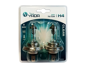 Лампа Nord-Yada H4 24V 75/70W p43t CLEAR 2шт, блистер TM Nord YADA 902131