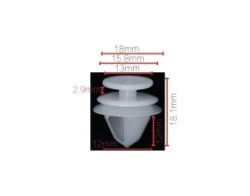 Клипса крепежная для а/м Renault, Lada обшивки двери, багажника 6991s6, 7703077469, 10 шт Nord-Yada 909470