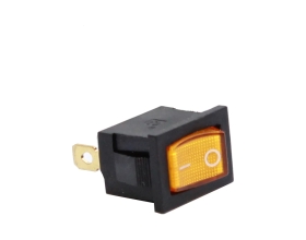 Клавиша Nord-Yada 12V 15А Mini желтая с подсветкой (3контакта) ON-OFF (2шт в упаковке) 905439