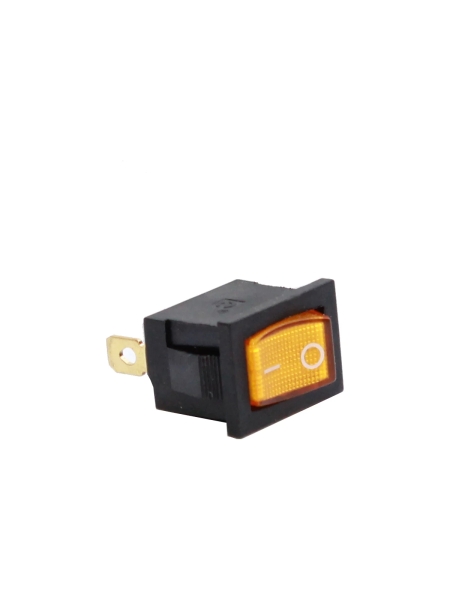 Клавиша Nord-Yada 12V 15А Mini желтая с подсветкой (3контакта) ON-OFF (2шт в упаковке) 905439