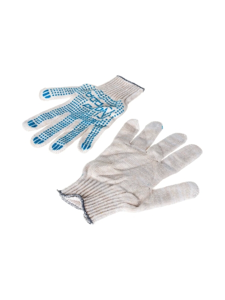 Перчатки Nord-Yada 10 класс вязки, 6 нитей, х/б с ПВХ, белые 903098