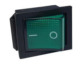 Клавиша Nord-Yada 250V 15А зеленая с подсветкой (6контактов) ON-OFF (2шт в упаковке) 905455