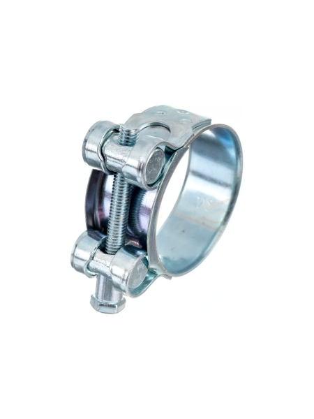 Силовой хомут Nord-Yada Д: 44-47 мм, Ш: 22 мм, Т: 1,2 мм, болт: М6х55, оцинкованная сталь 905992