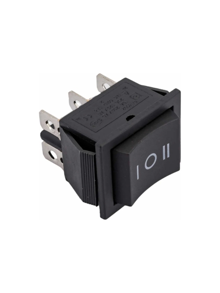 Клавиша Nord-Yada 250V 16А с нейтралью черная (6контакта) ON-OFF (2шт в упаковке)-ON 905453