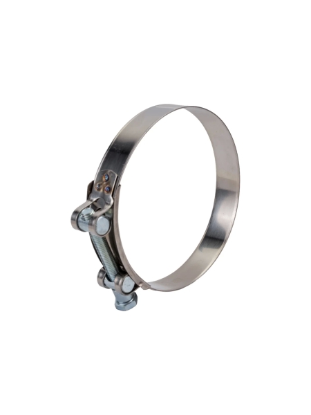 Силовой хомут Nord-Yada Д: 140-148 мм, Ш: 26 мм, Т: 1,0 мм, болт: М10х85, нерж. сталь 907045