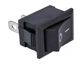 Клавиша Nord-Yada 250V 6А Mini черная (2конт.) ON-OFF (2шт в упаковке) 905472