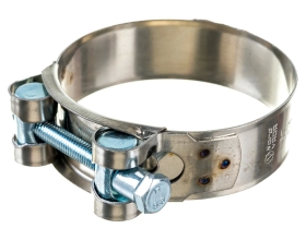 Силовой хомут Nord-Yada Д: 64-67 мм, Ш: 22 мм, Т: 0,6 мм, болт: М6х60, нерж. сталь 902888