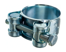 Силовой хомут Nord-Yada Д: 32-35 мм, Ш: 20 мм, Т: 0,8 мм, болт: М6х50, оцинкованная сталь 905988