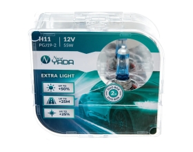 Лампа Nord-Yada H11 12V 55W EXTRA LIGHT +50 % Plastic case, 2шт 907367