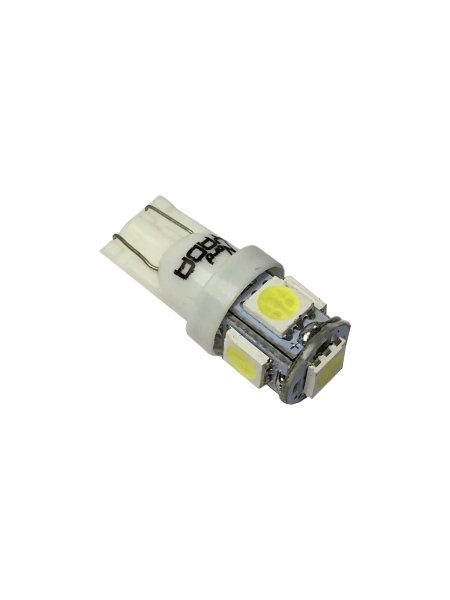 Светодиод Nord-Yada 12V T10-5 SMD (size 5050) W5W белый 0.48W 30lm 2 шт. 902399