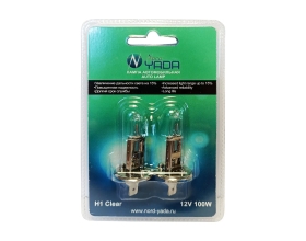 Лампа Nord-Yada H1 12V 100W CLEAR 2шт, блистер 902119