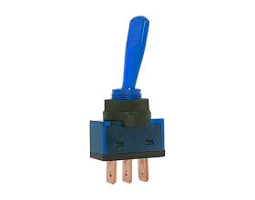 Однополюсный тумблер Nord-Yada 12V 20А с синей подсветкой (3контакта) ON-OFF 905521