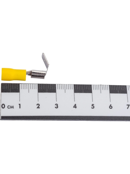 Изолированная клемма "мама"+"папа" 2в1 Nord-Yada 6.3мм+штекер-6.3мм 4-6кв.мм (желтая) 906331