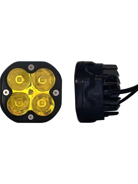 Фара рабочего света Nord-Yada 20 Вт, квадратная, 4 диода, дальний желтый 909269