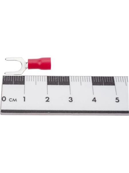 Вилочная изолированная клемма Nord-Yada 6.5мм 0.5-1.5кв.мм (красная) 905358