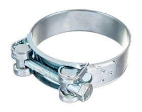 Силовой хомут Nord-Yada Д: 74-79 мм, Ш: 24 мм, Т: 1.5 мм, болт: М8х70, оцинкованная сталь 906000