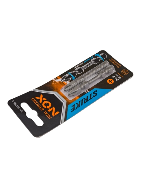 Бита impact STRIKE (2 шт; Рh2х60 мм; карта; E6.3) NOX 333260-2