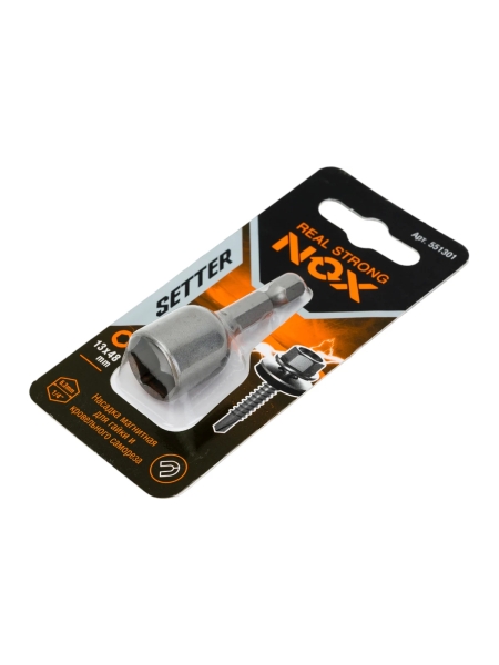 Ключ-насадка магнитная NUT SETTER (13x48 мм; карта) NOX 551301