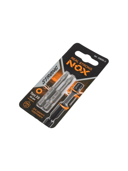 Бита торсионная STRONG (2 шт; TX20х50 мм; карта; E6.3) NOX 339205-2